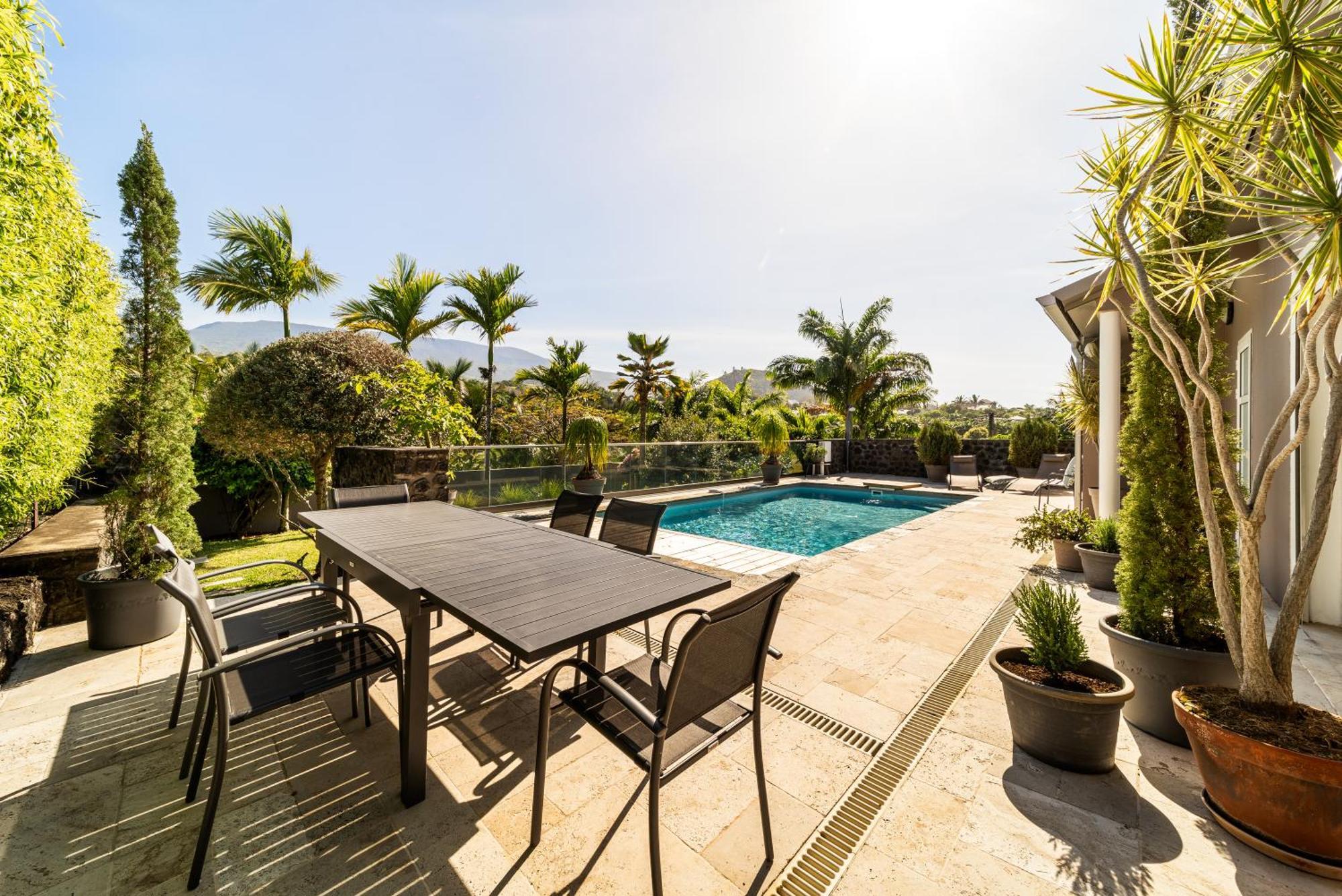 Villa Avec Piscine Vue Mer Et Montagne, En Pleine Nature Saint-Joseph Exteriér fotografie
